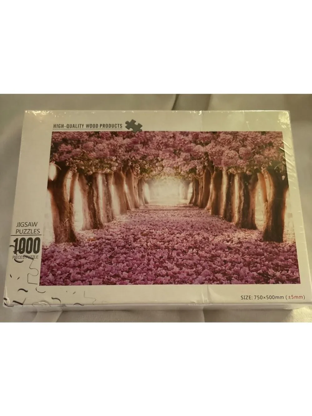 1000-Piece Jigsaw Puzzle With Purple Tree Pathway 750x500mm High-Quality Wood Pr
